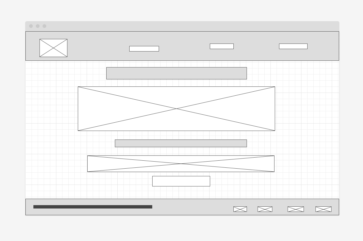 home page wireframe